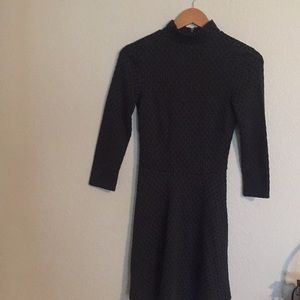 H&M mock neck knit skater dress